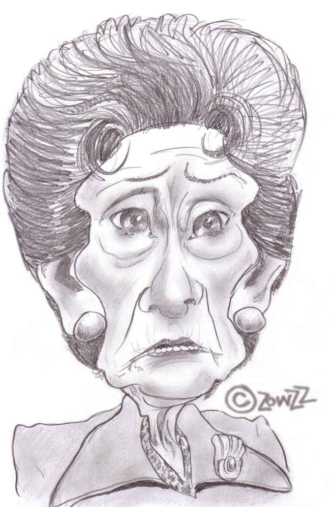 dot cotton caricature